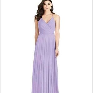 Dessy Lilac / light purple full length size 2 bridesmaid dress